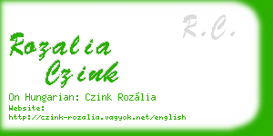 rozalia czink business card