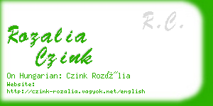 rozalia czink business card